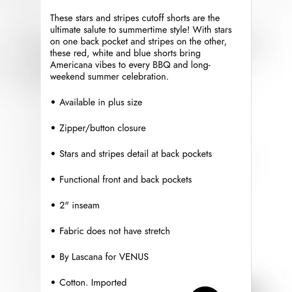 Venus by Lascana White Cotton Shorts - Picture 5 of 5